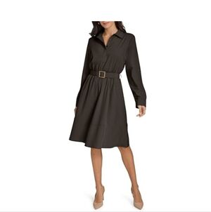 Calvin Klein Women’s Casual Everyday Long Sleeve Aline Dress Black Women's SZ 6